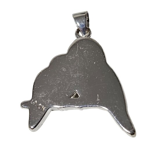 Colorful Parrot Pendant Charm Multicolor Crystals Silver Tone DIY Necklace - Picture 2 of 4